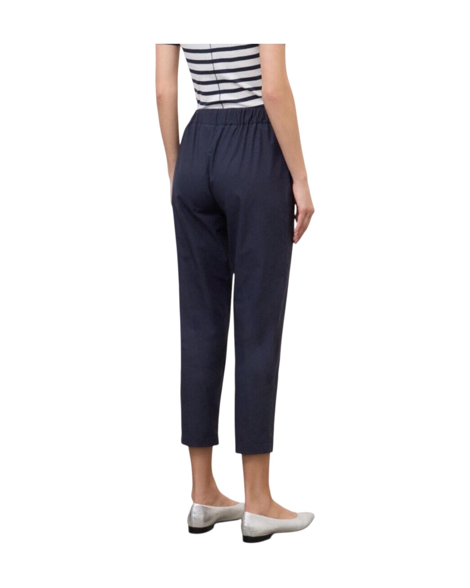 Pantalone carrot in popeline Night PCH DP9740 NIGHT OTTOD'AME 