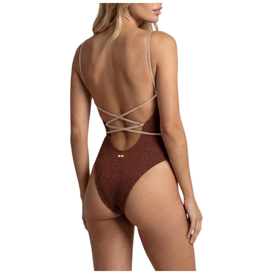 Costume intero Marrone SW1113 BROWN F**K 