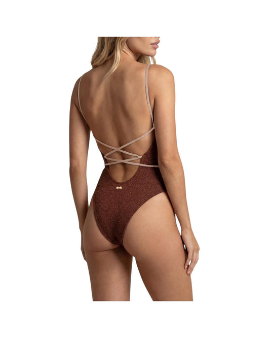 Costume intero Marrone SW1113 BROWN F**K 
