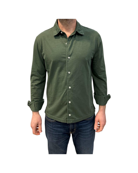 Camicia uomo Seaport fiammata Green 6503 GREEN BL'KER 