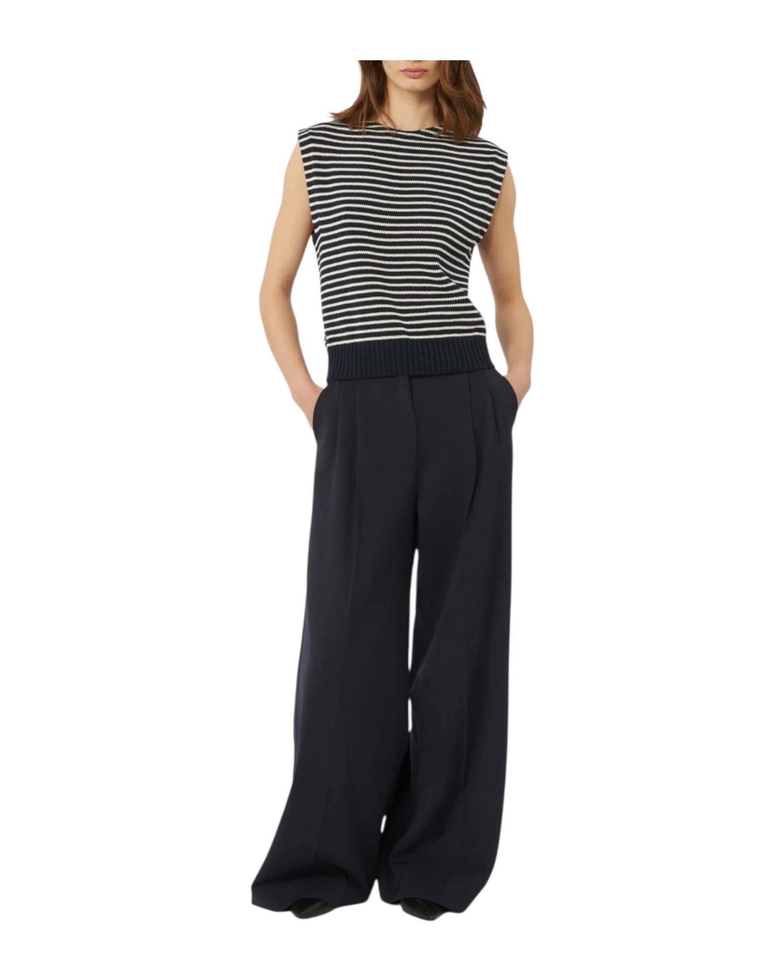 Gilet in filato di cotone Blu LANDA 010 MAX MARA WEEKEND 