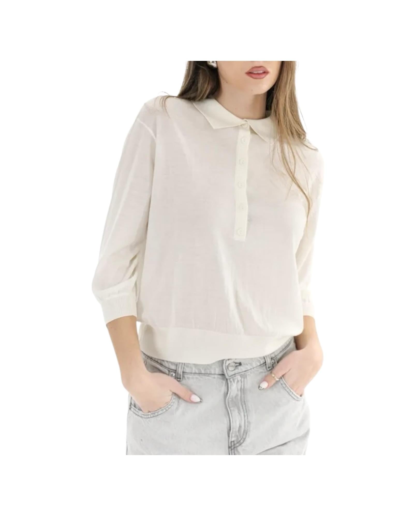 Polo manica 3/4 Naturale 22064AB NATURALE VICOLO 