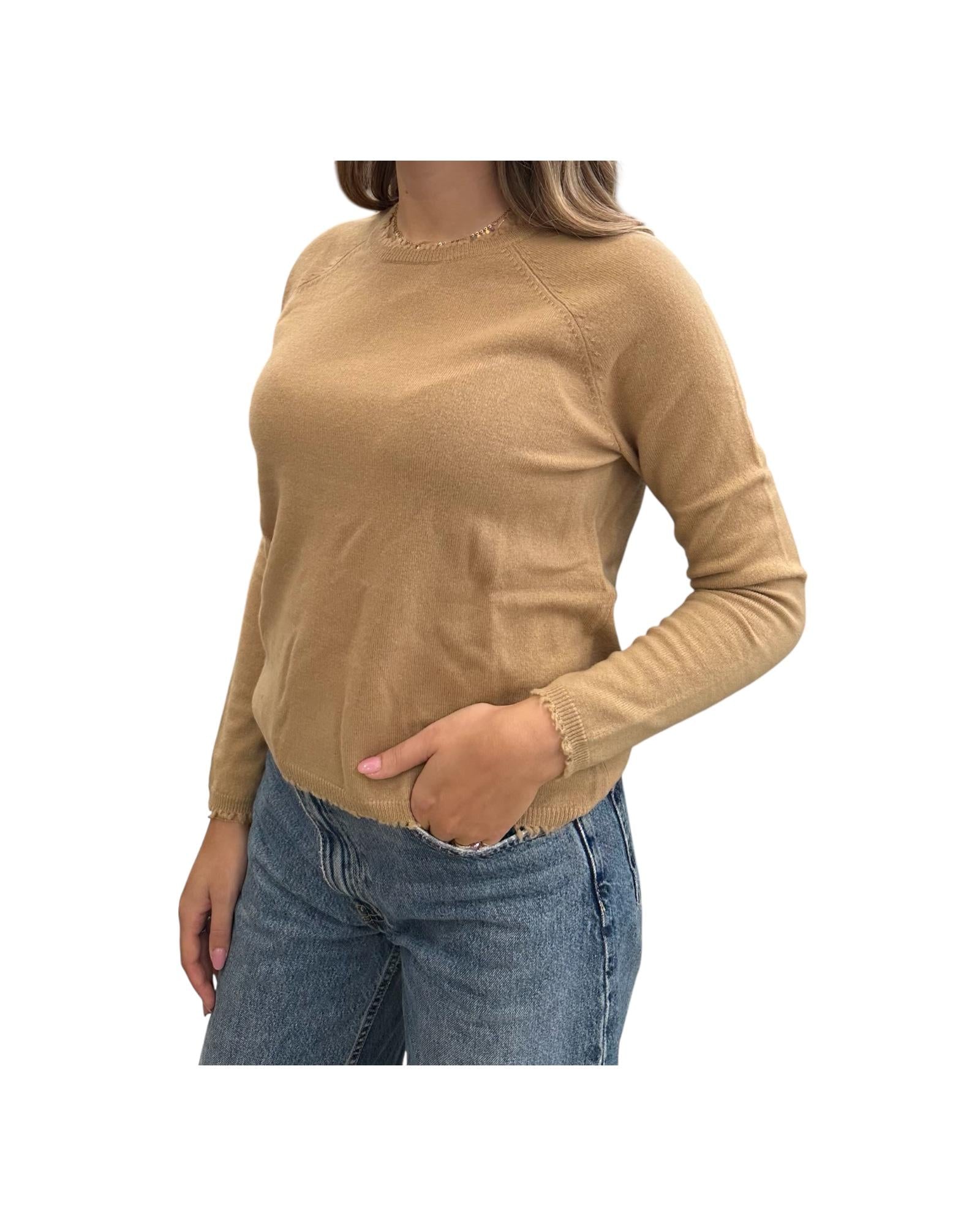 Maglia in Lana merino Camel MS39 0003 Since're Paris
