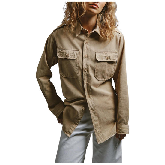 EVA X ROY ROGER'S - Camicia military in gabardina RND90353P4732718 C0012 ROY ROGER'S 