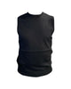 Gilet girocollo tinta unita nero