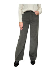 Pantalone Selene Palazzo in velluto Militare