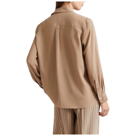 Camicia in crêpe di misto seta Beige FEBE 002 MARELLA 