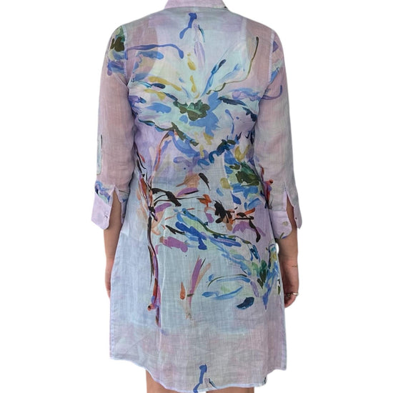 Camicione in Ramie glicine D928 3 BASTONCINO 