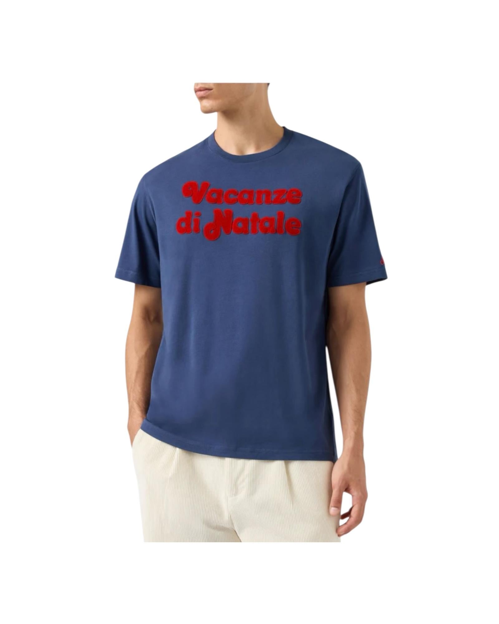 T-shirt in cotone invernale con stampa Flock locandina film ARN0004 03033I MC2 SAINT BARTH 