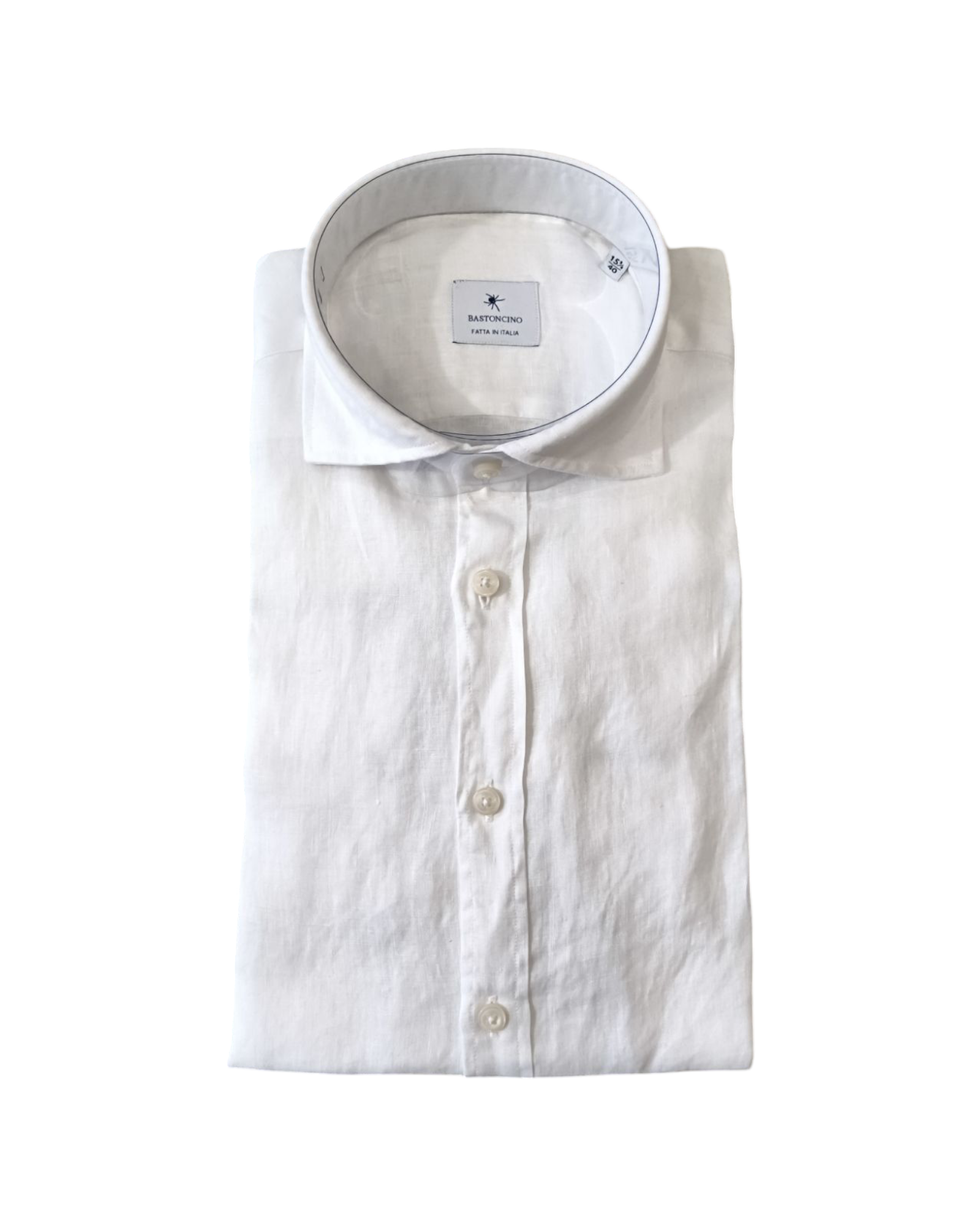 Camicia Simo uomo in lino Bianco B050 1 BASTONCINO 