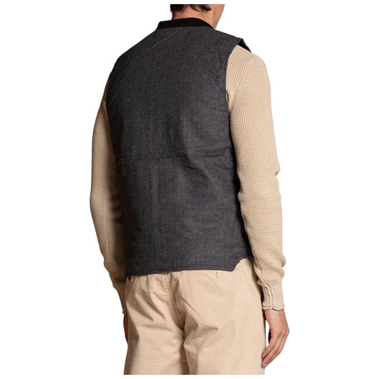 Gilet Martin reverse mixed wool Dark grey MARTIN MWBC71 IMPURE 