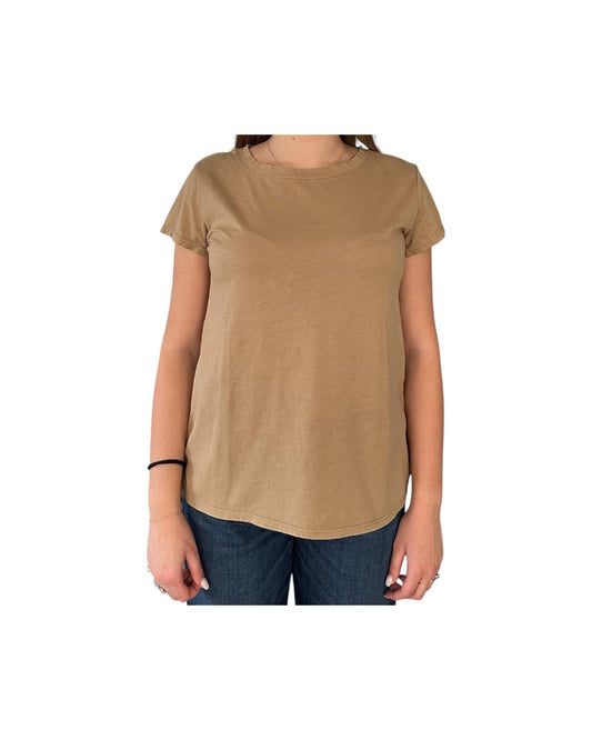 T-Shirt donna in cotone cammello TS0004033 CAMMELLO RE.VI.VAL 