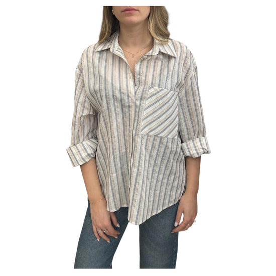 Camicia Over a righe CFW Q042 030 HAVEONE 