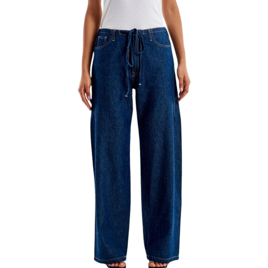 Pantalone Hope chambray con coulisse DD5069 DENIM BLU VICOLO 