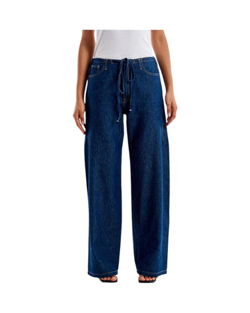Pantalone Hope chambray con coulisse DD5069 DENIM BLU VICOLO 