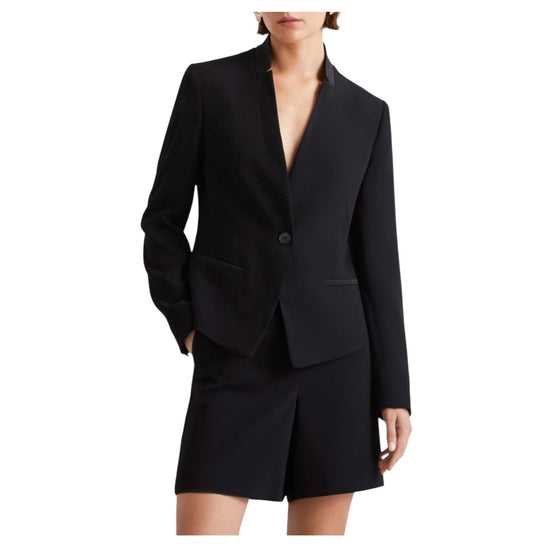 Blazer corto in envers satin Nero MIRANDA 002 MARELLA 