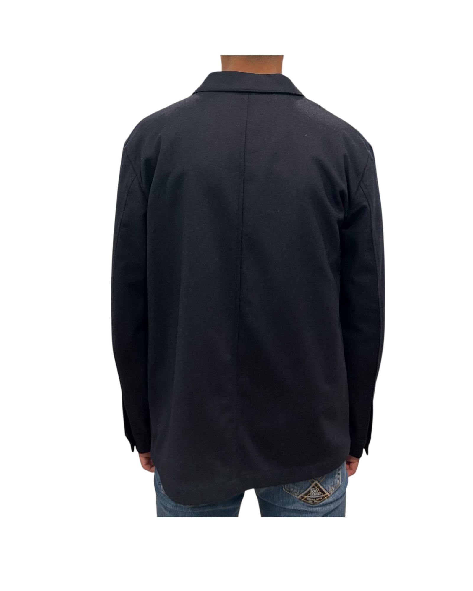 Overshirt in lana Blu FIL3121 8 BASTONCINO 