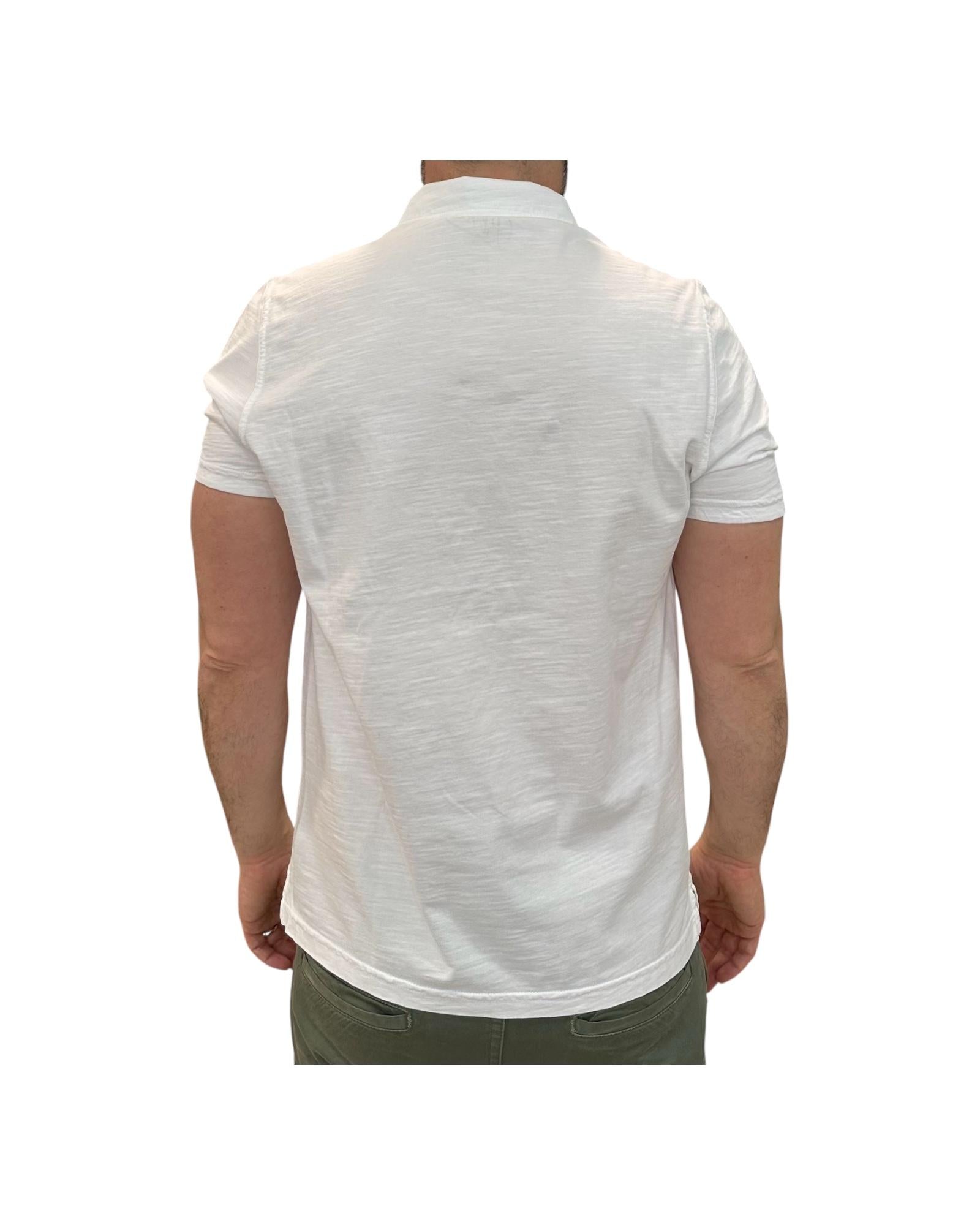 Polo uomo Long Island Fiammata senza bottoni White 2006 WHITE BL'KER