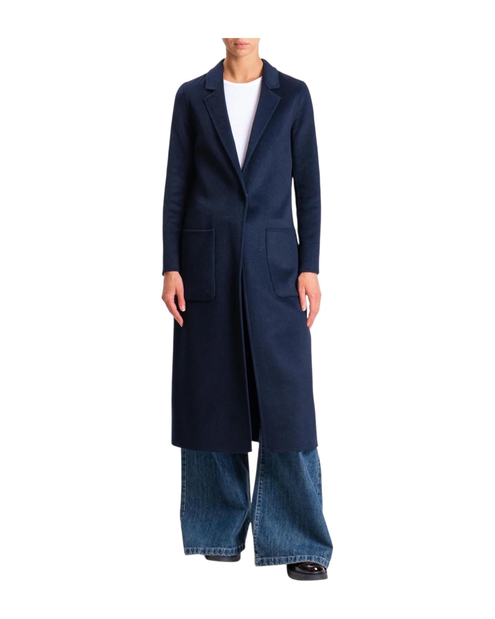 Cappotto hand made misto lana Blu TF0002 BLU VICOLO 