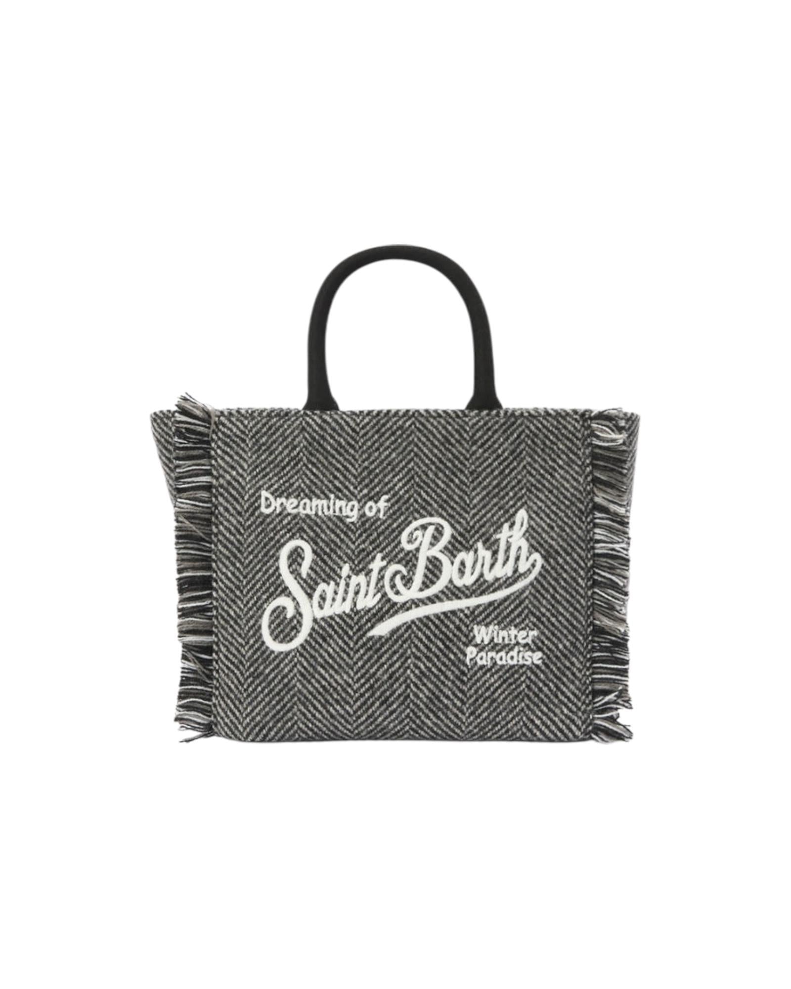 Borsa a mano Vanity Mini Wool in misto lana spinato VAMI023 00298I MC2 SAINT BARTH