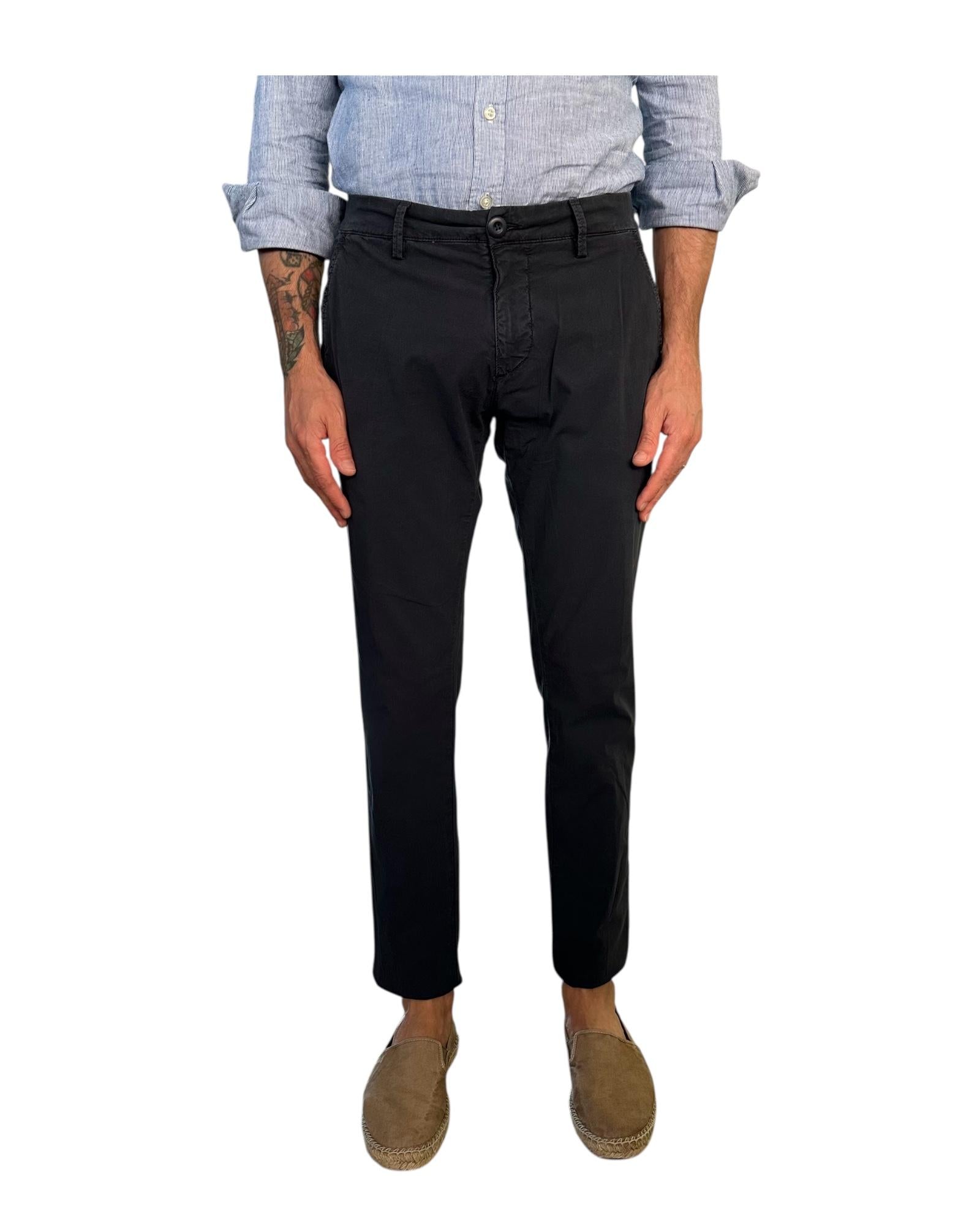 Pantalone Soho Popeline Dark navy 002 SOHO POPELINE DARK NAVY MODFITTERS 