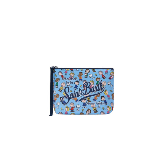 Pochette Aline in scuba con stampa Snoopy and Friends ALIN001 02290L MC2 SAINT BARTH 