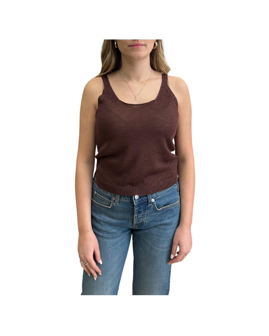 Canotta in maglia Cioccolato F02O0239 CIOCCOLATO PHILIA LOFT 