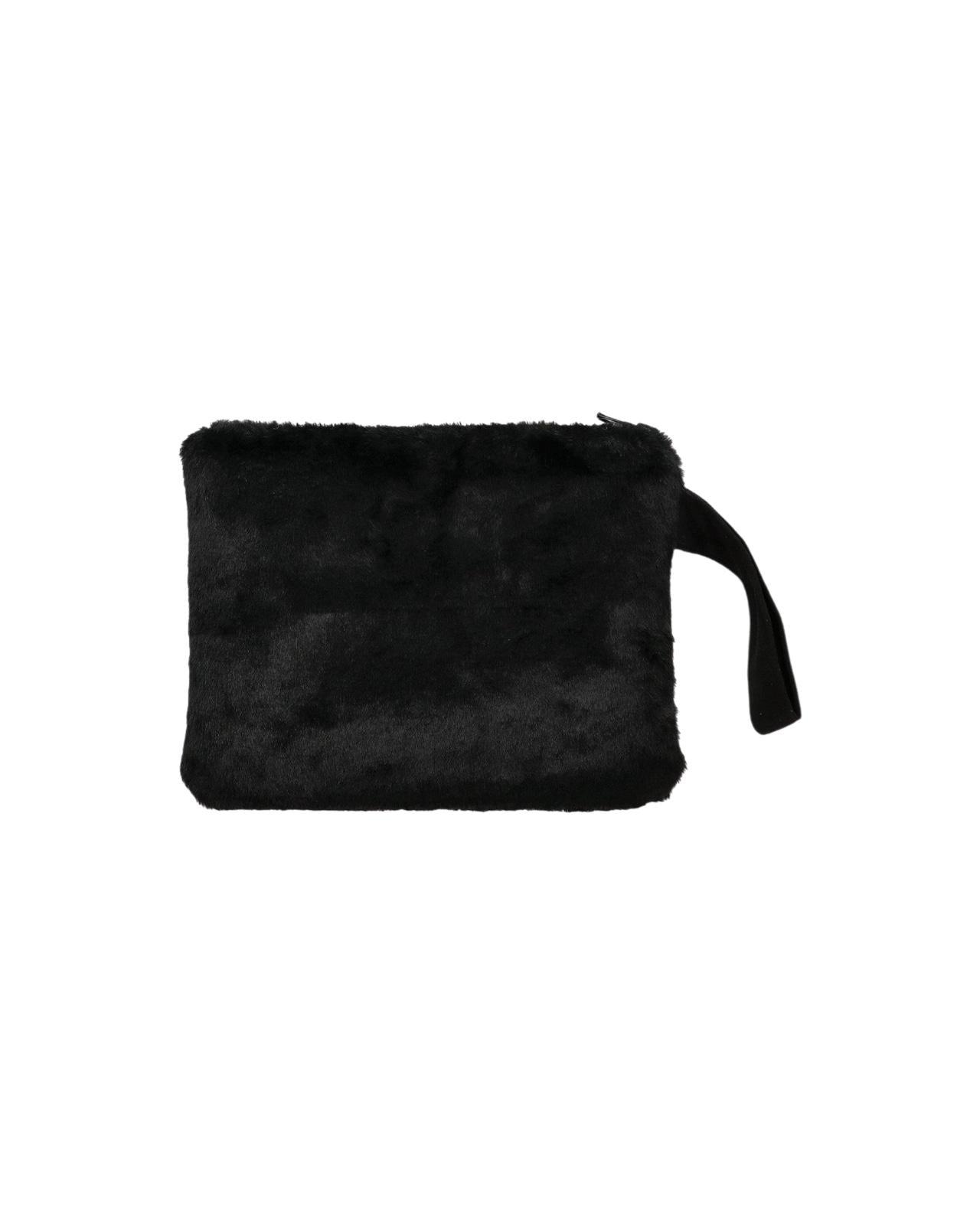 Pochette Pareasy Fur Nero PARE004 00207I MC2 SAINT BARTH 