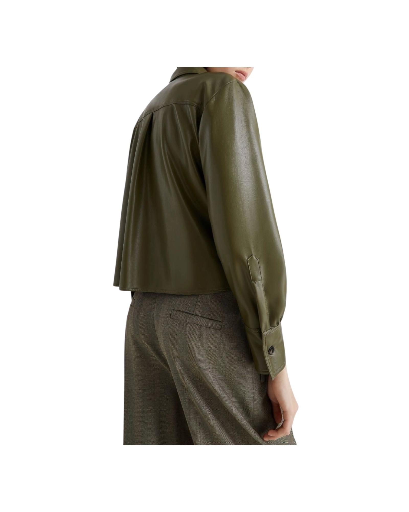 Camicia corta in jersey spalmato Oliva PROFILO 003 MARELLA 
