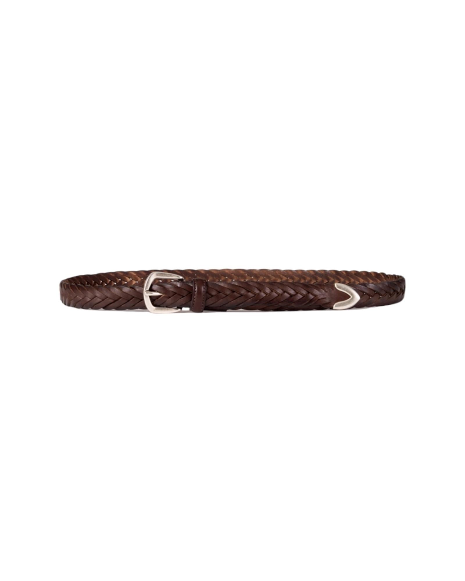 Cintura in pelle intrecciata Moro ART TRECCIA 025 MORO AlBERTO LUTI 