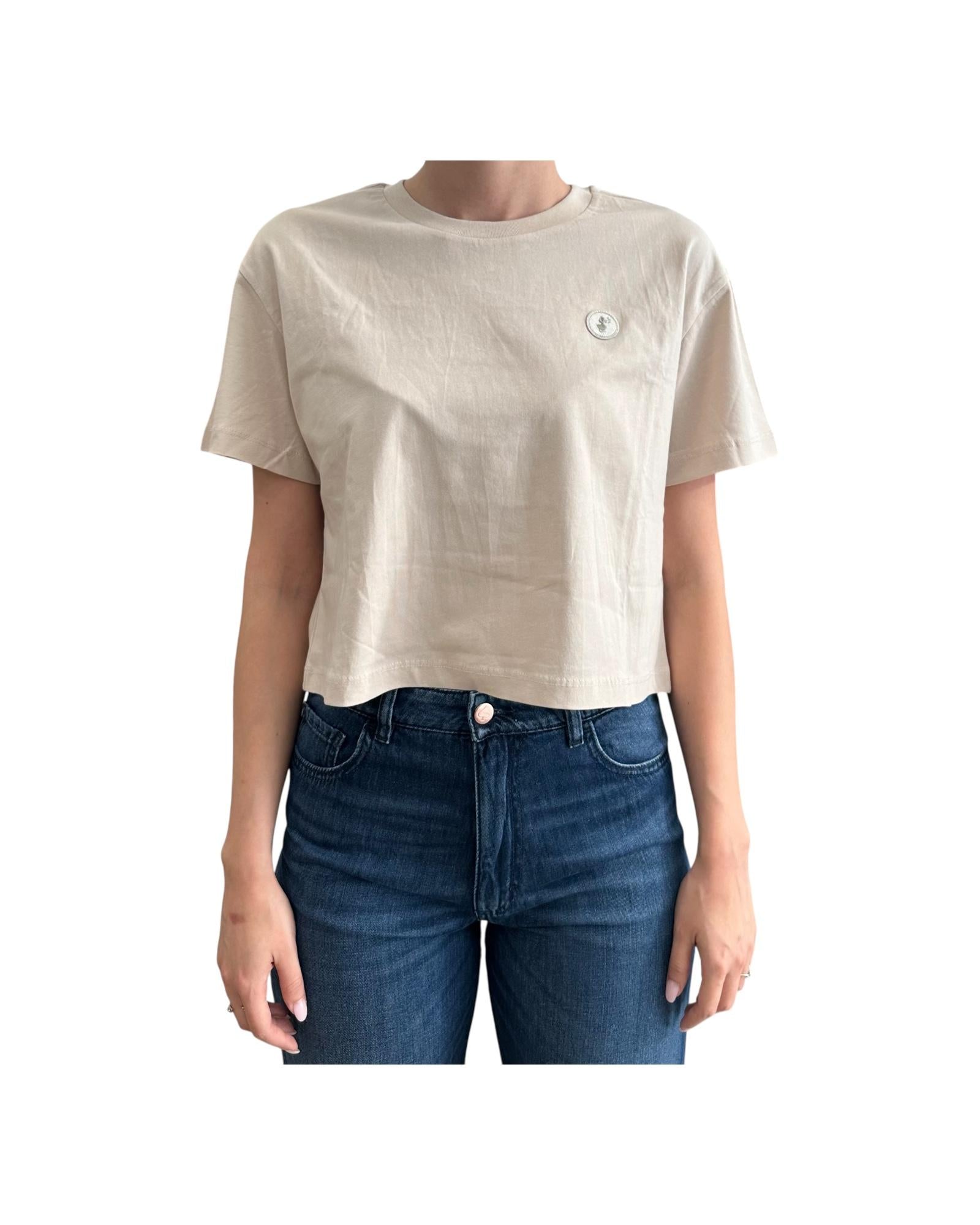 T-shirt crop Arukia beige ARUKIA 40019 SAVE THE DUCK 
