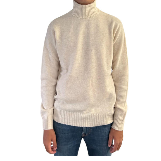 Maglione collo alto in lana merino Naturale 12581 124 RETOIS 