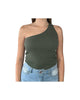 Top Blossom Monospalla verde militare