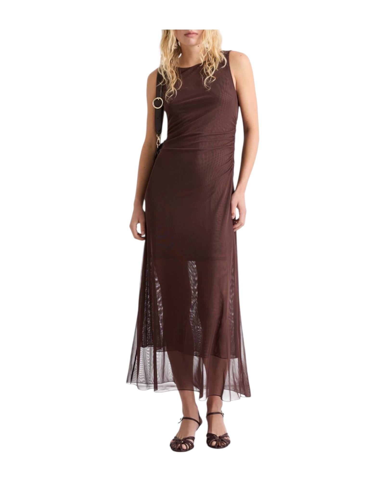 Abito in tulle foderato Marrone ALBUM 003 MARELLA 