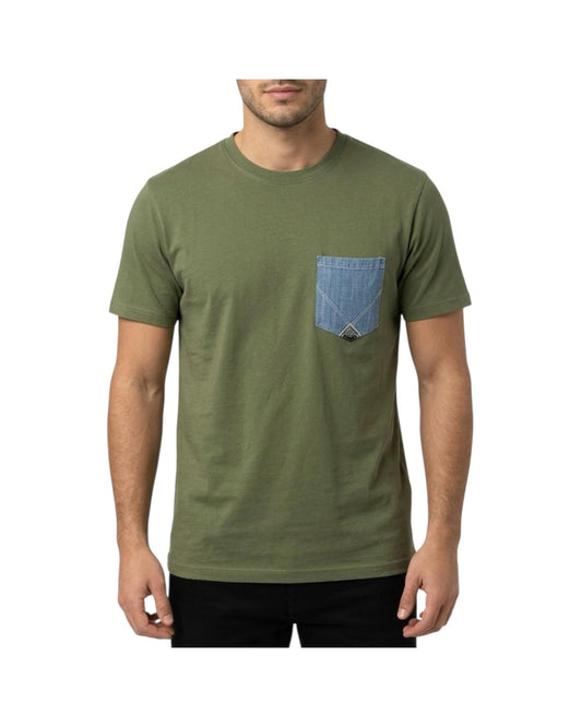 T-shirt Pocket Denim Olive RRU90171CA160111 C0015 ROY ROGER'S 