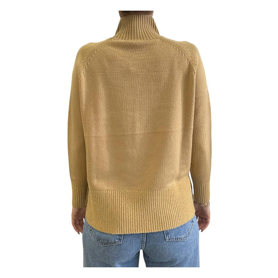 Maglione collo alto misto lana Cammello 97625 046 CAVALIERI MILANO 