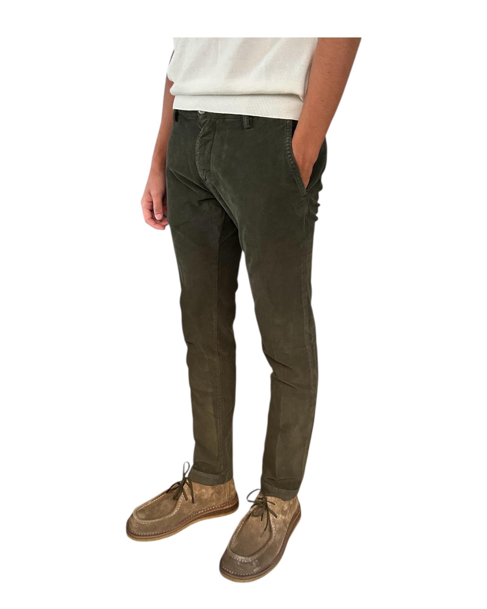 Pantalone Soho velluto mille righe Army 005 SOHO VELVET ARMY MODFITTERS 