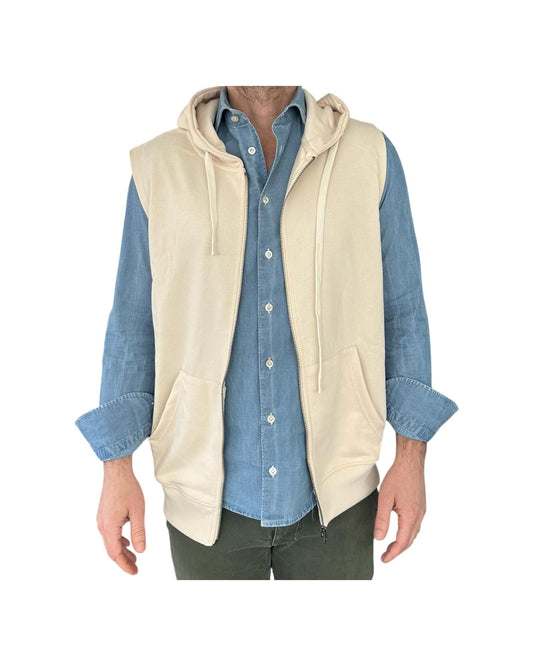 Gilet con cappuccio beige 503 BEIGE RE.VI.VAL 