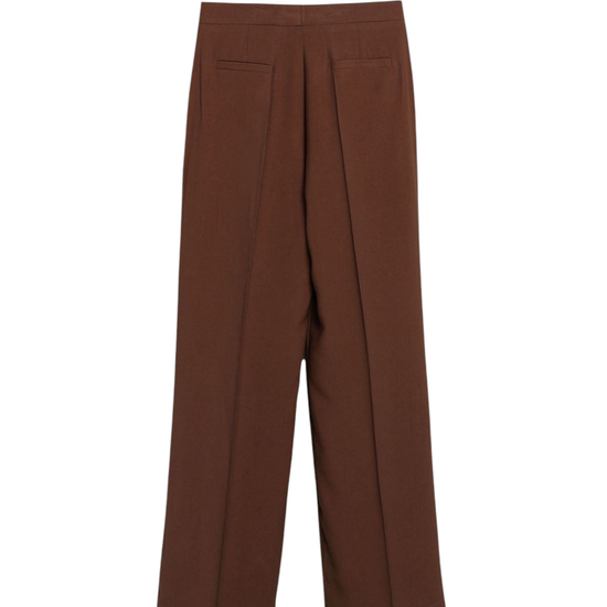 Pantalone palazzo in viscosa, cuoio. TD0074 CUOIO VICOLO 