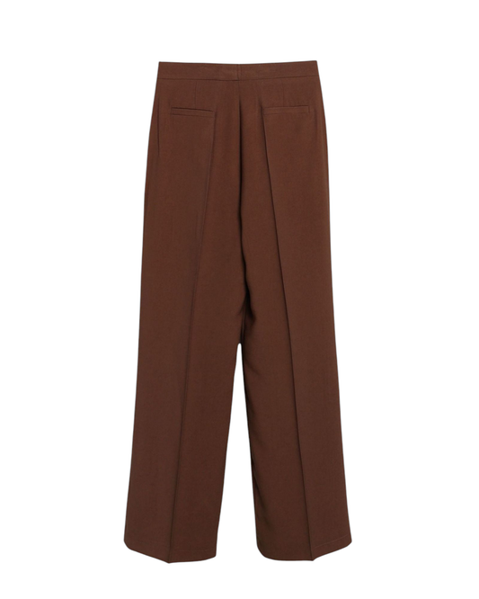 Pantalone palazzo in viscosa, cuoio. TD0074 CUOIO VICOLO 