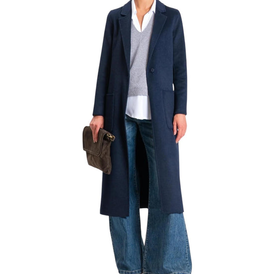 Cappotto hand made misto lana Blu TF0002 BLU VICOLO 