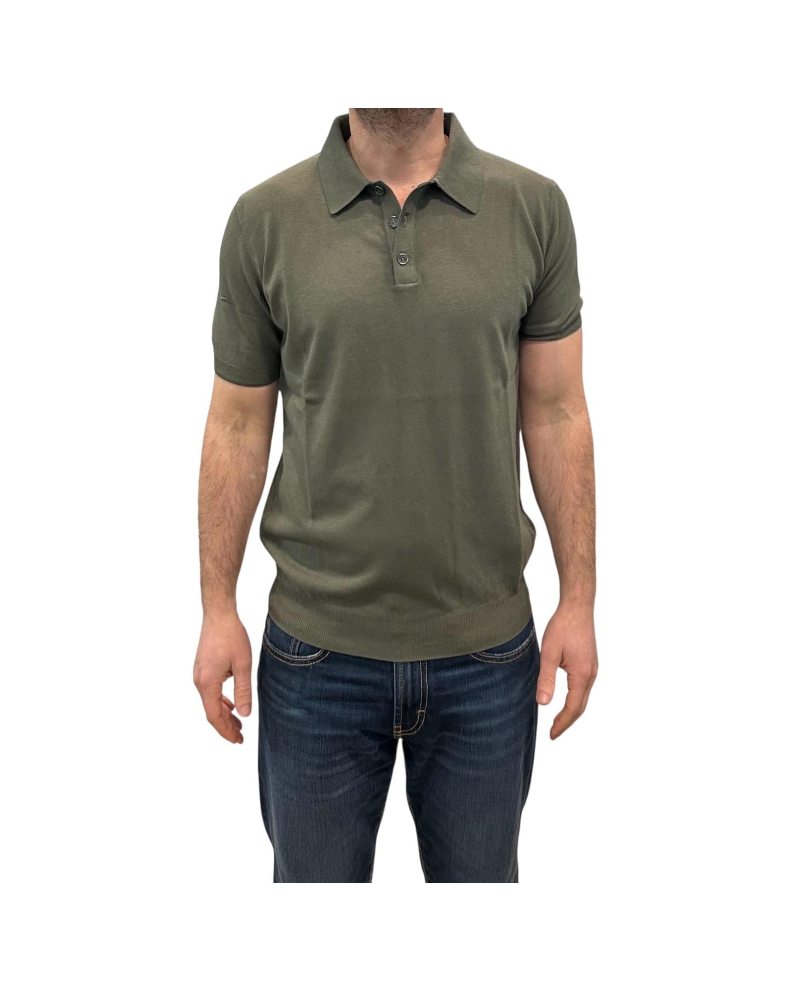 Polo in cotone Crepe Militare 12106 191 RETOIS 