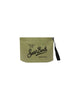 Military green water-resistant Aline clutch bag