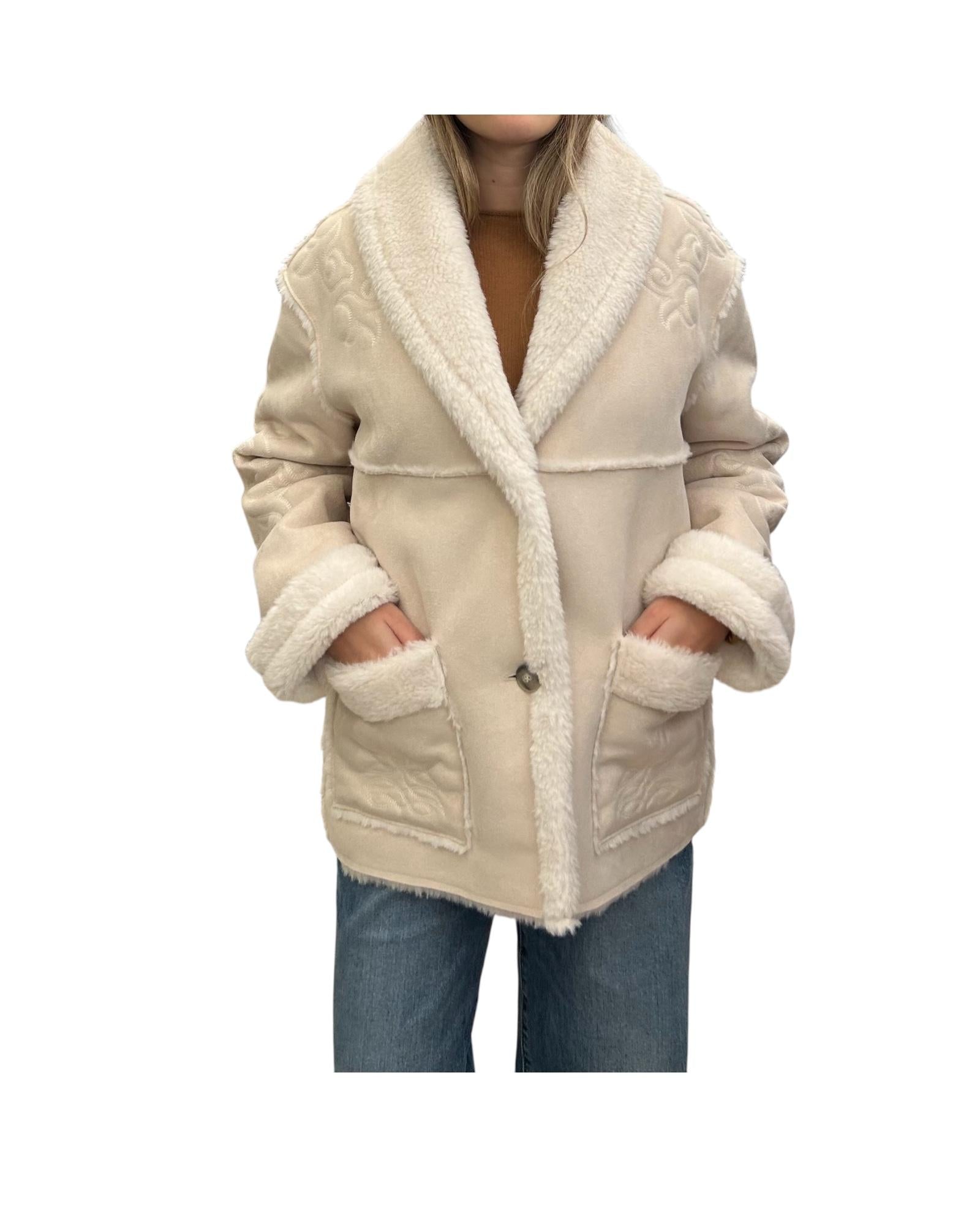 Giacca da donna in shearling Burro DORY003 00190I MC2 SAINT BARTH