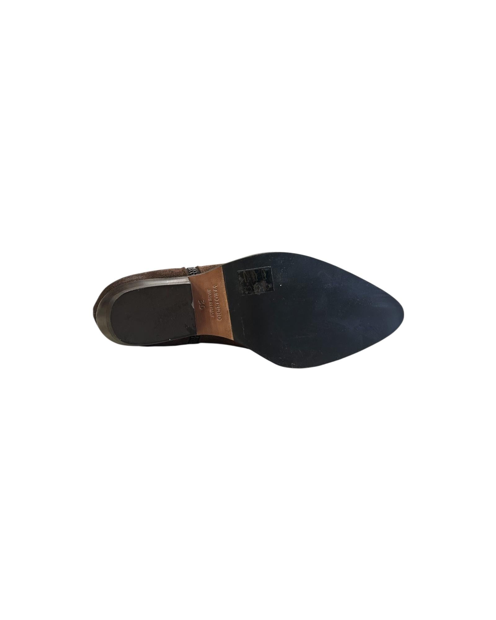 Stivaletto texano scamosciato Marrone 2846 CORTINA MARRONE CURIOSITE' 