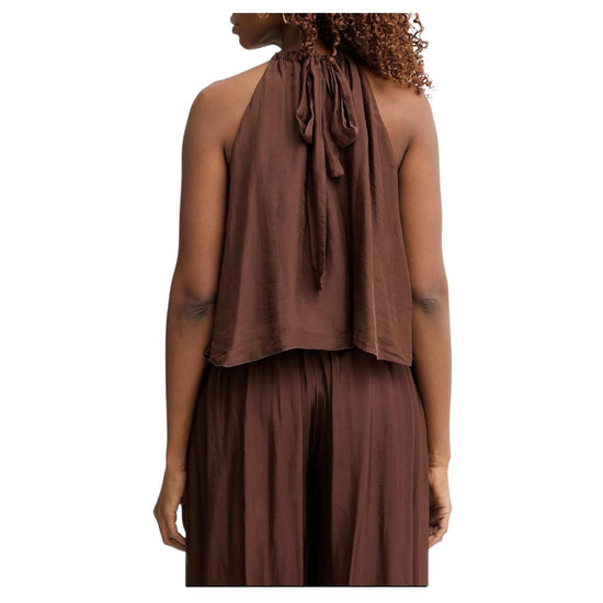 Top in misto seta Cioccolato RFF Q009 232 HAVEONE 