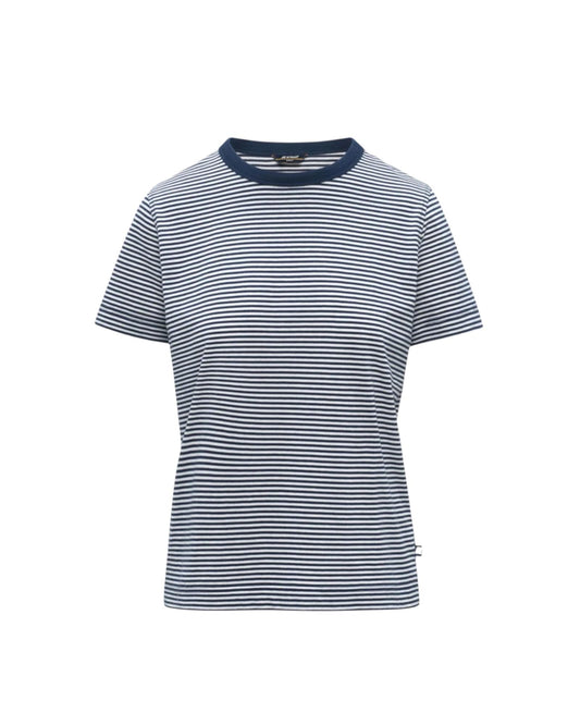 T-shirt girocollo a righe White Blue insignia K6127RW C06 K-WAY 