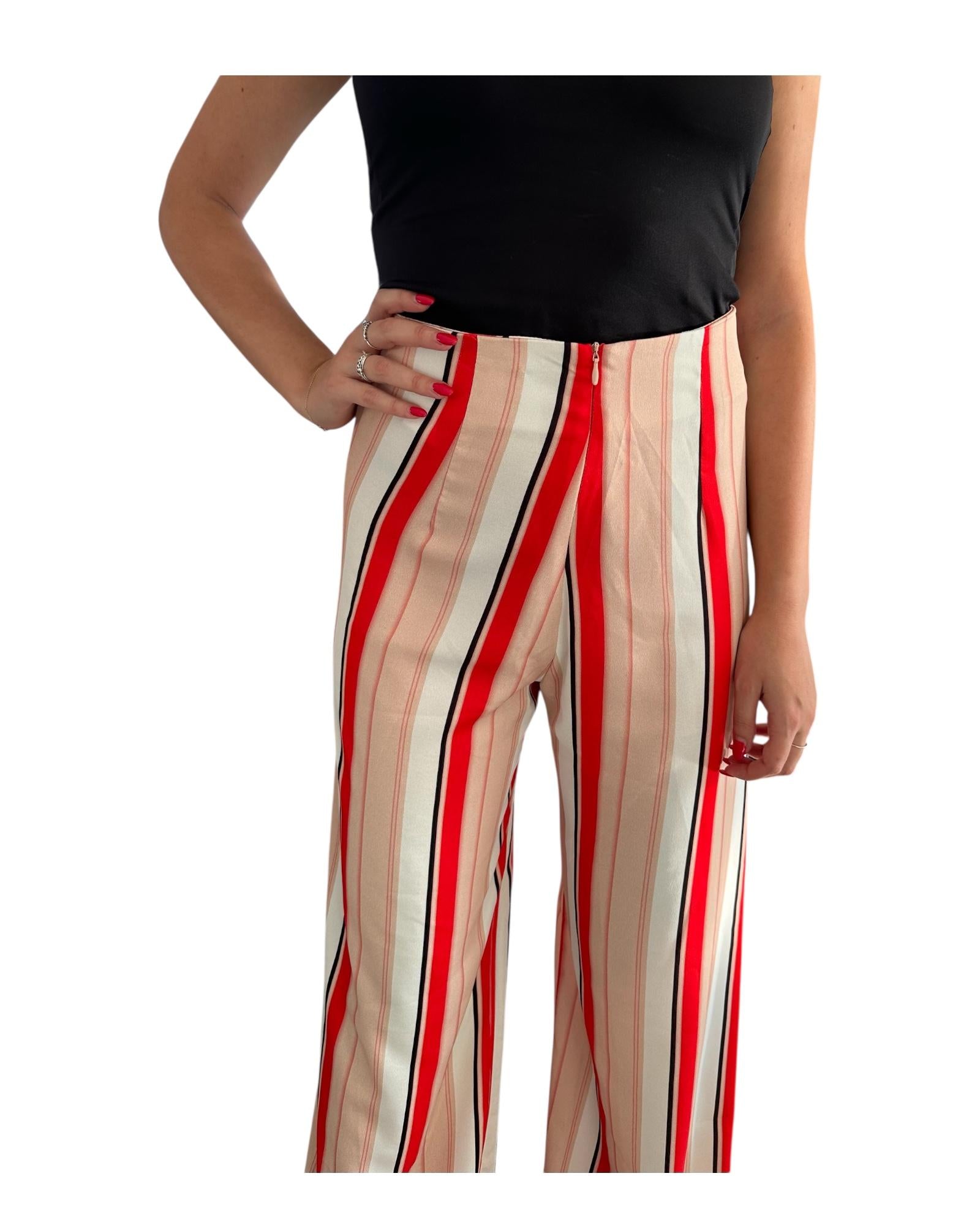 Pantalone a palazzo a righe PANTALONE RIGHR ARANCIO THink&Belive 
