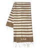 classic honeycomb fouta with stripes