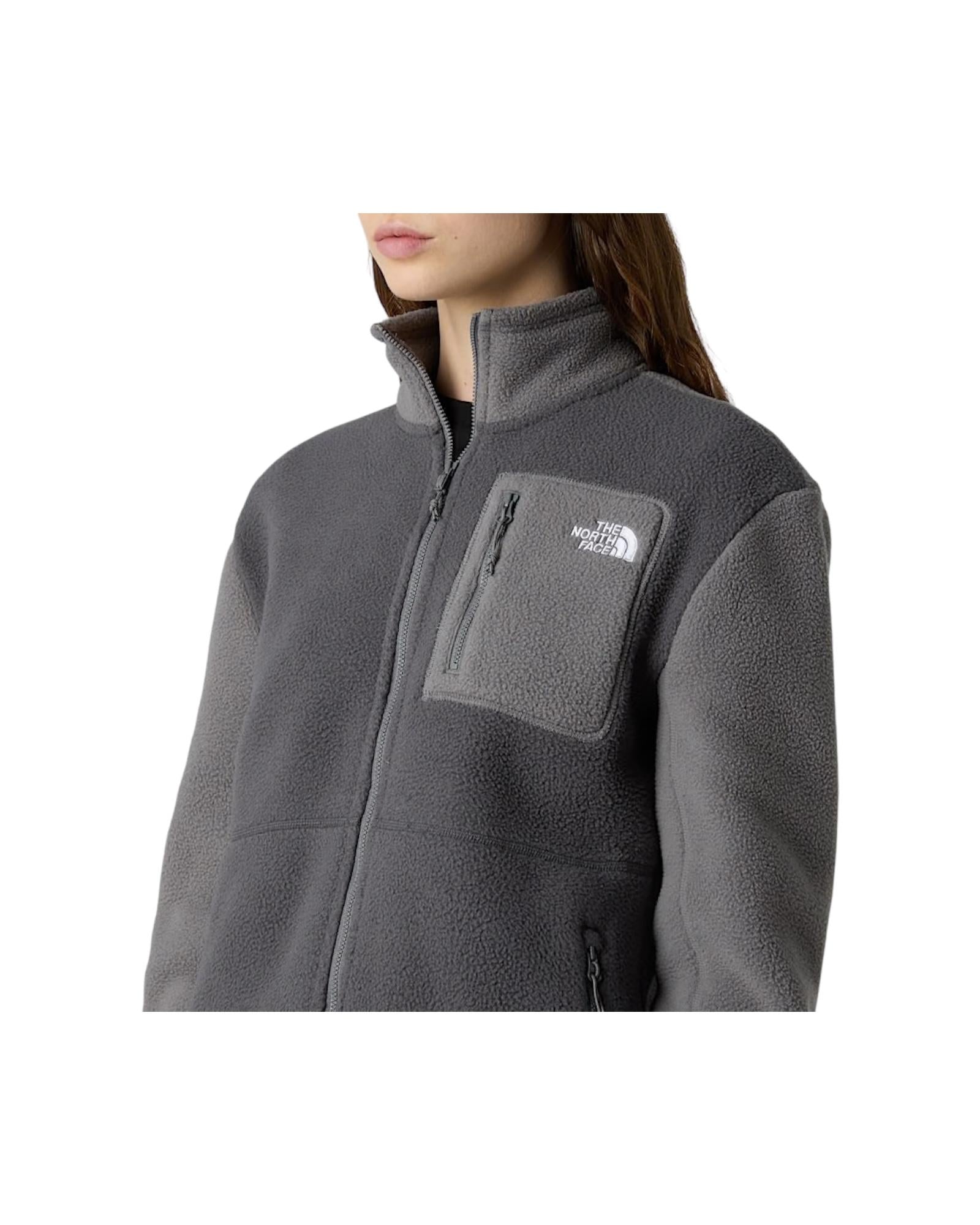 Giacca in pile Yumiori con cerniera integrale donna Anthracite NF0A8E88 ANTHRACITE THE NORTH FACE 